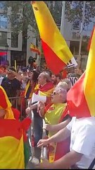 Crits contra periodistes de La Sexta a la manifestació espanyolista