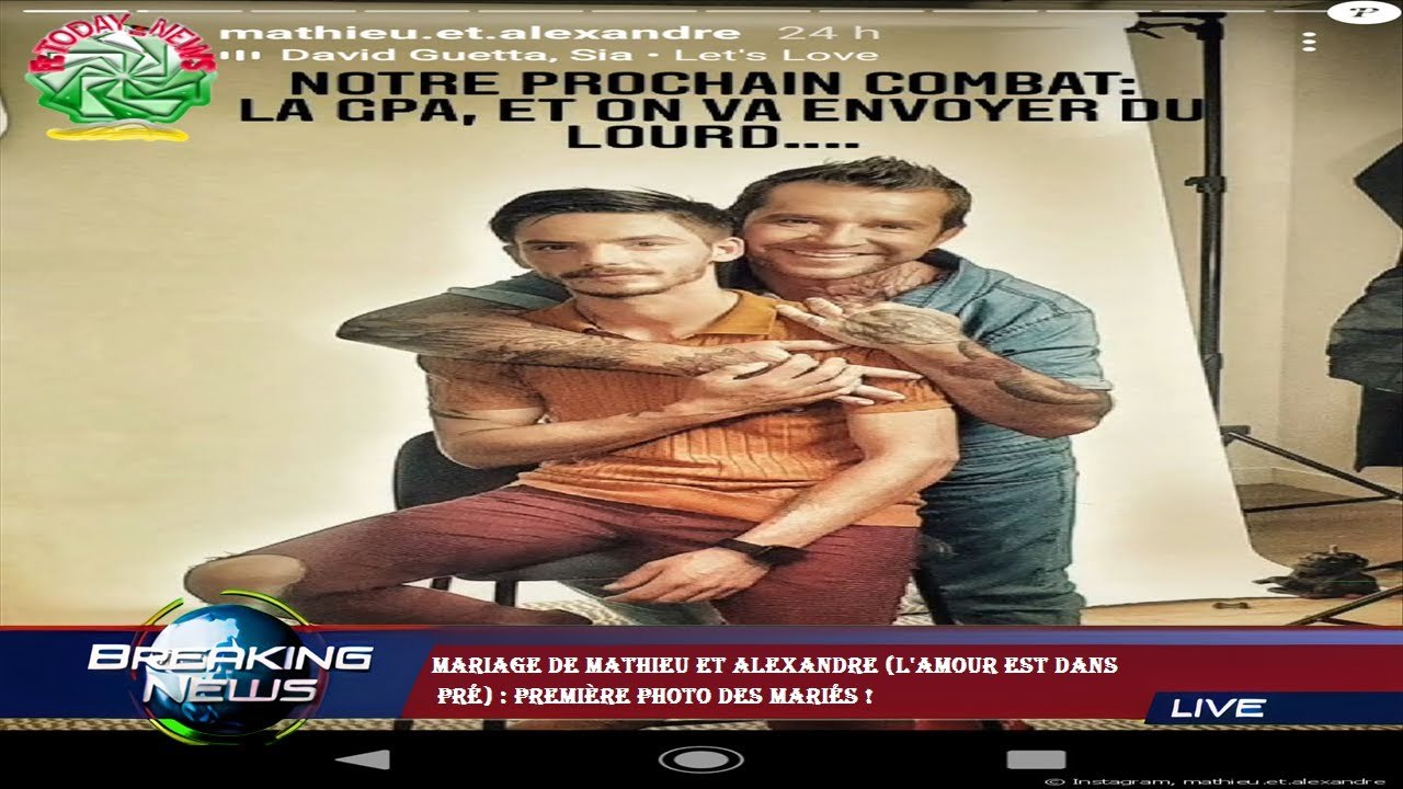 Mariage de Mathieu et Alexandre (L'amour est dans  pré) : première photo des mariés !