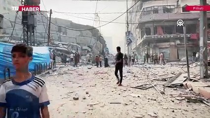 Gazze'deki yıkım gündüz gözüyle görüntülendi