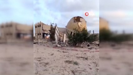 İsrail’in Gazze’ye yönelik saldırıları sonrası Han Yunus’taki El Emin Muhammed Camii yıkıldı