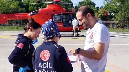 Un hélicoptère-ambulance est venu en aide à un homme âgé victime d'une crise cardiaque