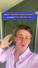 Les étudiants ne doivent surtout pas rater ça 