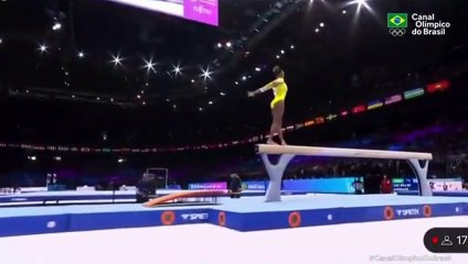 HISTÓRICA! Rebeca Andrade fatura o bronze na trave e agora é medalhista em todas as provas.