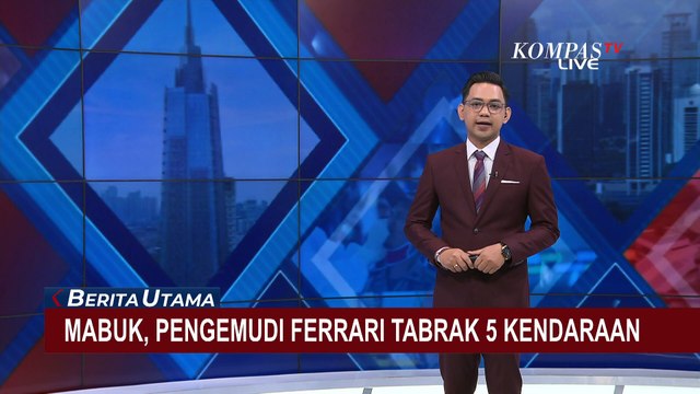 Diduga Mabuk, Pengemudi Mobil Ferrari Tabrak 5 Kendaraan di Bundaran Senayan