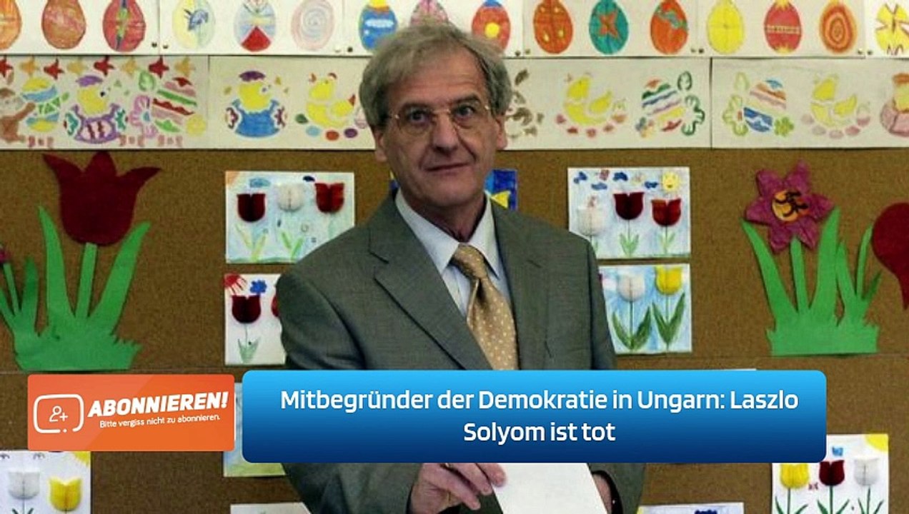 Mitbegründer der Demokratie in Ungarn: Laszlo Solyom ist tot