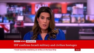 Israel confirms soldiers and civilians taken hostage by Palestinian militants – BBC News