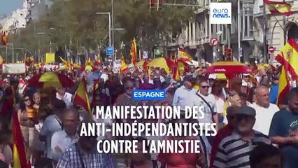 Manifestation à Barcelone contre une amnistie des indépendantistes catalans