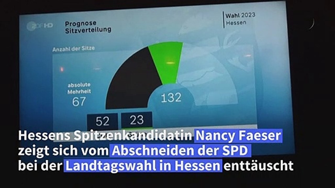 SPD-Spitzenkandidatin Faeser: Ergebnis in Hessen 'enttäuschend'