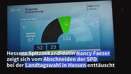 SPD-Spitzenkandidatin Faeser: Ergebnis in Hessen "enttäuschend"