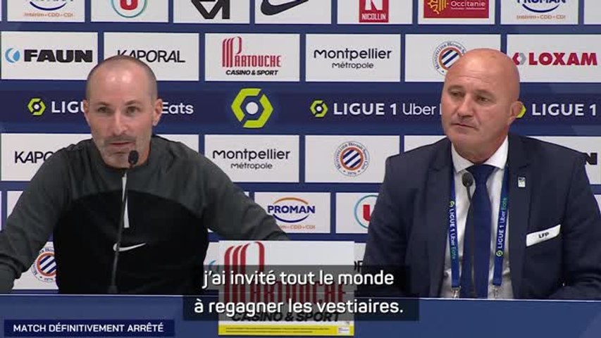 Ligue 1 : L'arbitre de MHSC - Clermont justifie l'arrêt du match