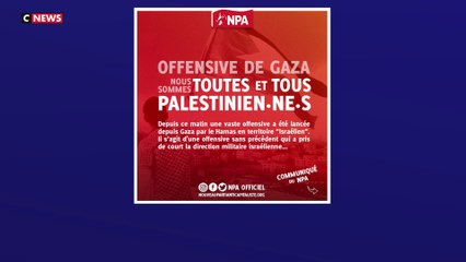 Attaques en Israël : Le NPA crée la polémique en soutenant la Palestine