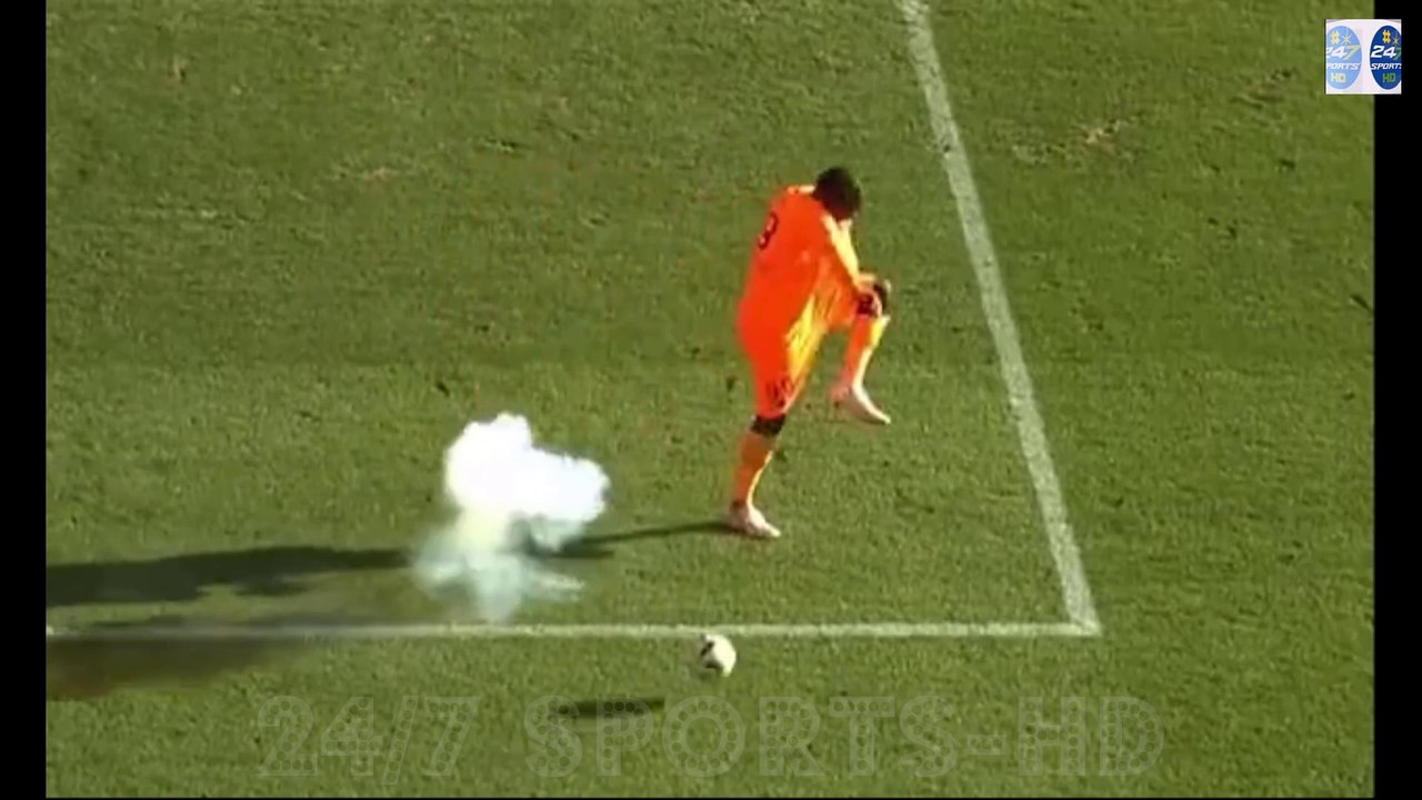 Ligue-1 Match abandoned after Firecracker Explodes Near Clermont Keeper Mory Diaw and is Carried Off