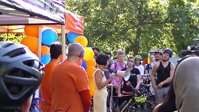 Cycle Toronto - Big Bike Ride, Timelapse (interrupted), Memorial and Closing Remarks