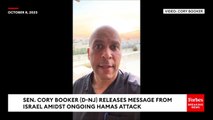 Cory Booker Releases Video Message From Israel, Details His Actions After Hamas Attack