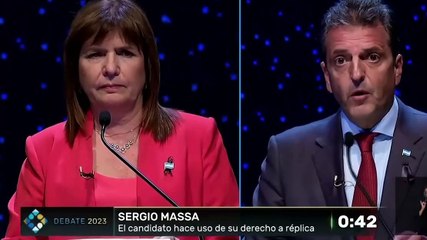 El cruce entre Sergio Massa y Patricia Bullrich en el segundo debate presidencial