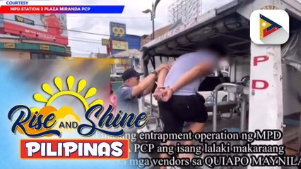 Lalaki na umano’y nangingikil sa mga nagtitinda sa Quiapo, huli sa entrapment operation