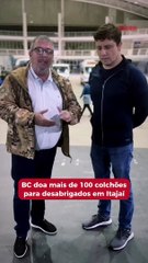 BC doa mais de 100 colchões para desabrigados de Itajaí