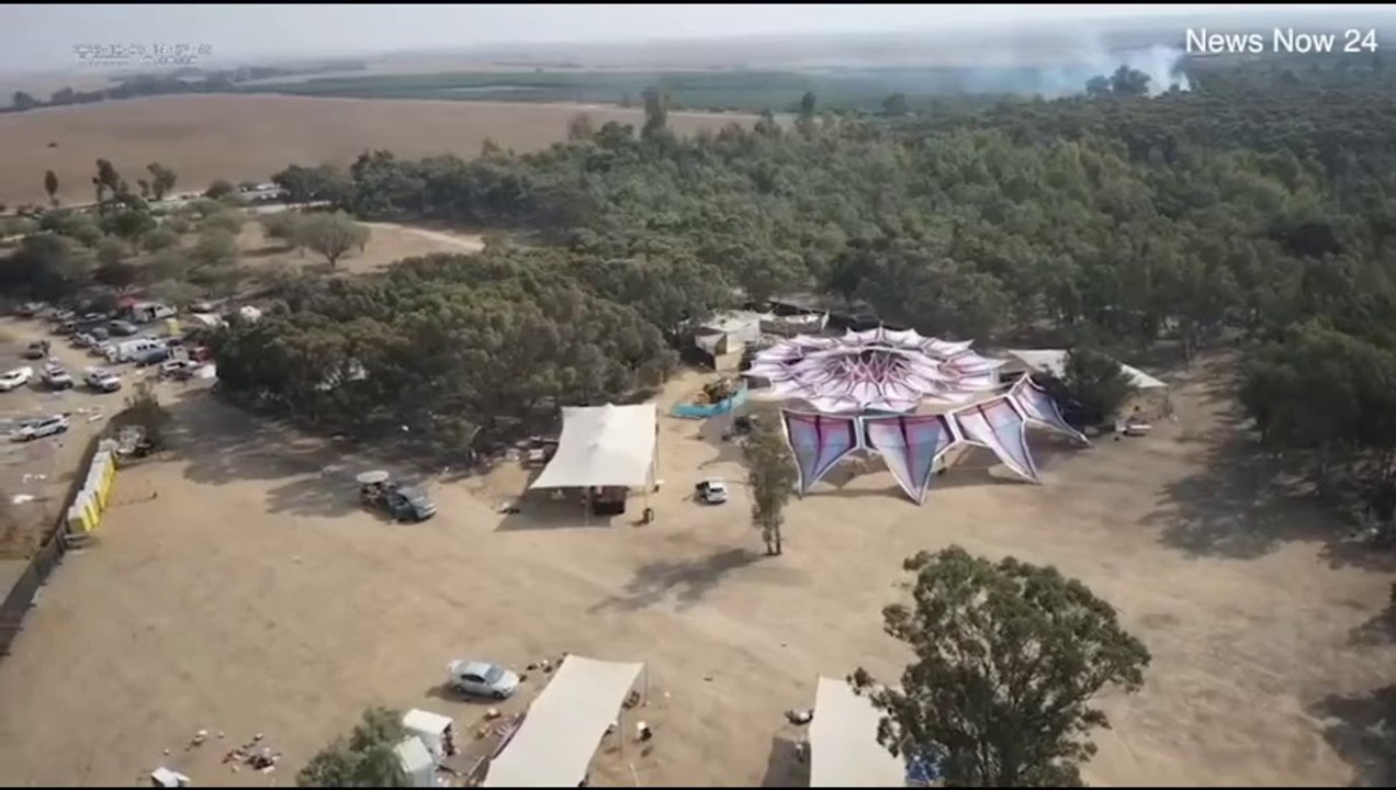 Bodies of 260 revellers killed in festival massacre are piled on top of each other as Hamas attack aftermath is laid bare: Survivors describe terrorists going 'tree by tree' executing vi*tims - with father who rushed to save daughter among missing