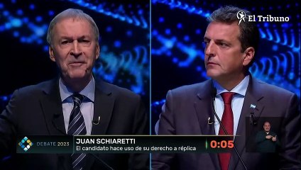 Las frases destacadas de los participantes del Debate 2023: Juan Schiaretti