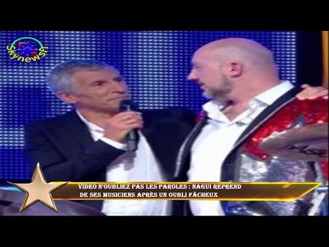 VIDEO N'oubliez pas les paroles : Nagui reprend de ses musiciens après un oubli fâcheux
