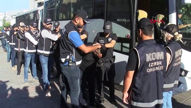 İzmir'de suç örgütü operasyonu: 20 şüpheli adliyeye sevk edildi