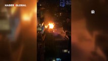 İstanbul'da korkutan yangın! 6 katlı binanın çatısı alevlere teslim oldu