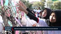 Ribuan Mahasiswa di Semarang Menulis Komitmen Anti Korupsi Pecahkan Rekor