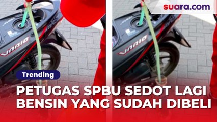 Tak Mau Terima Dibayar Pakai Uang Jelek, Petugas SPBU Sedot Lagi Bensin yang Sudah Dibeli Pengendara Motor