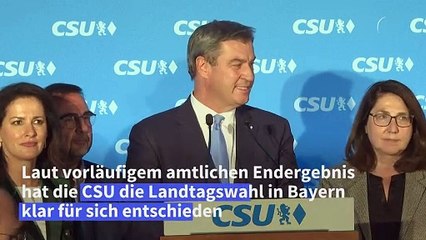 Bayern: CSU gewinnt Landtagswahl, Freie Wähler auf Platz zwei