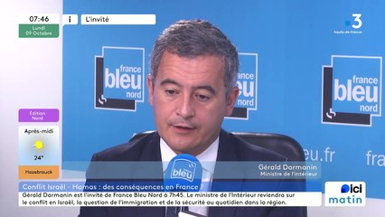 Conflit Israël-Gaza : "Il n'y a pas de menace caractérisée" en France , assure Gérarld Darmanin