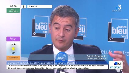 Migrants : "il faut une voie légale pour permettre de rejoindre l'Angleterre", estime Gérald Darmanin