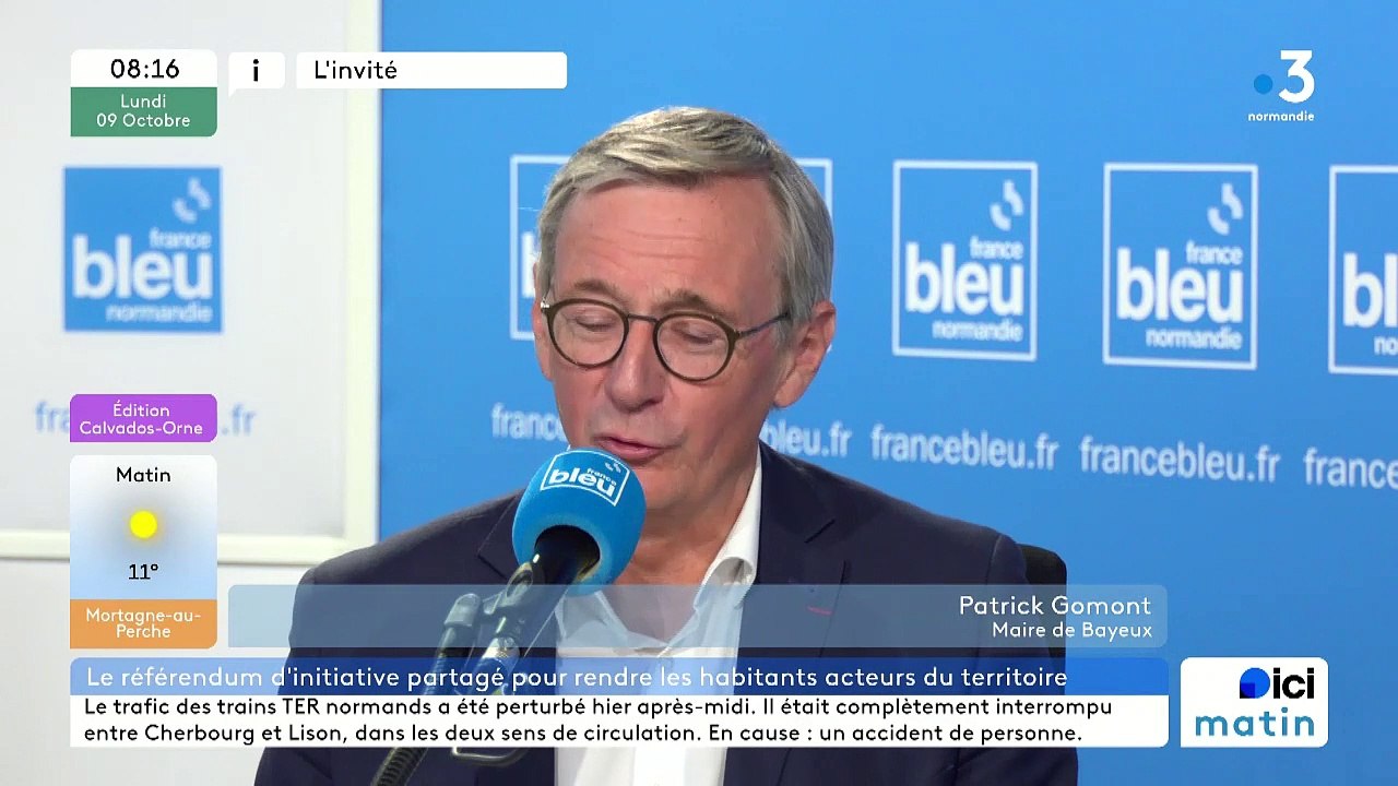 Patrick Gomont, maire de Bayeux, à propos du Prix Bayeux et de la démocratie participative