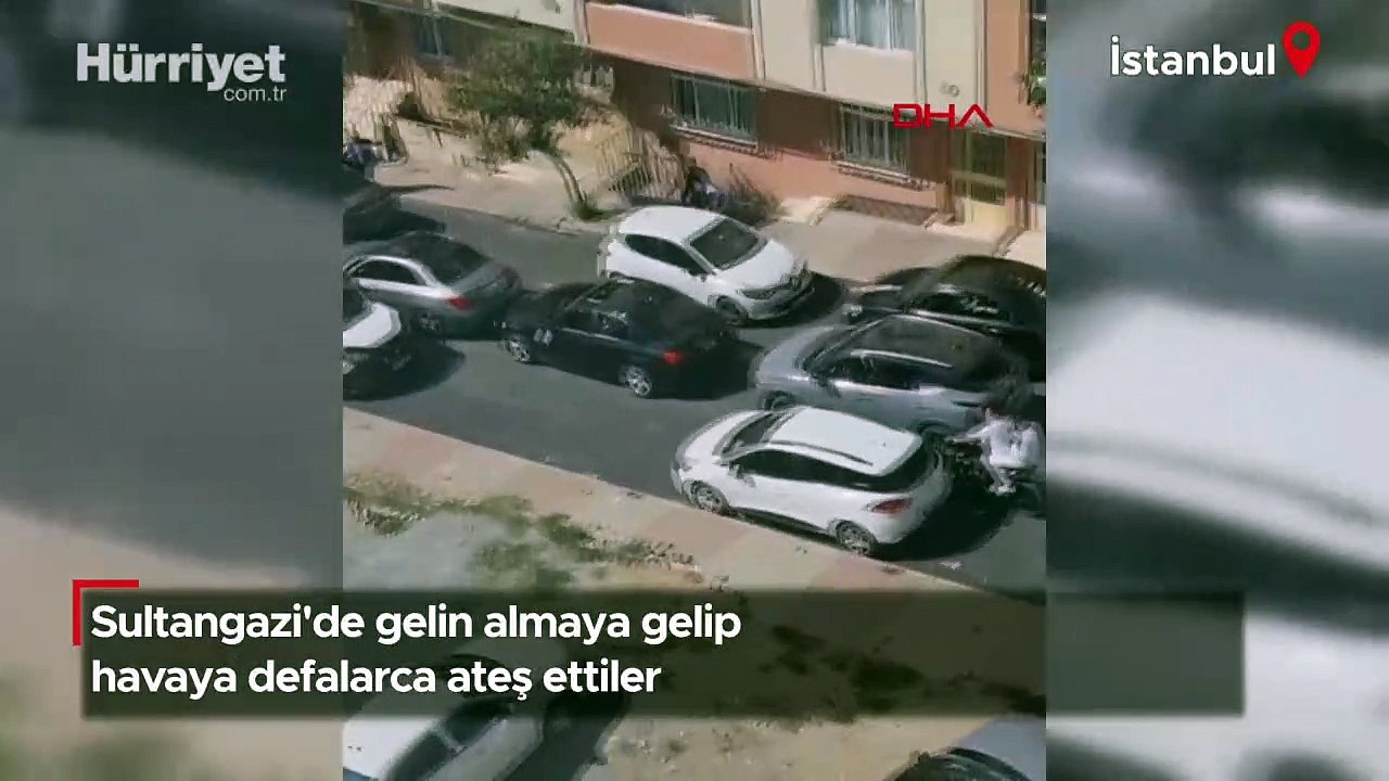 Sultangazi'de gelin almaya gelip havaya ateş et...
