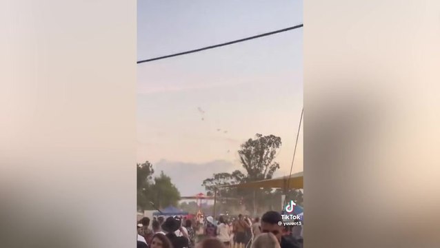 Hamas paragliders descend on Israel music festival as people flee massacre