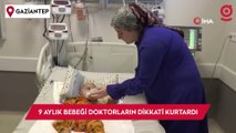 Beyin kanaması geçiren bebeği doktorların dikkati kurtardı