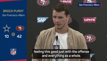 Purdy praises 49ers 'mindset' following record-breaking performance