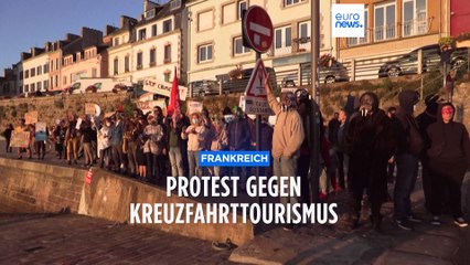 "Ihr seid nicht willkommen": Aktivisten protestieren gegen Kreuzfahrtschiffe