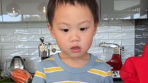 Boy bursts into tears when mother pulls the egg-crack prank on him *Hilarious*