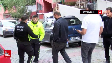 Kağıthane’de freni tutmayan otomobil doğalgaz kutusunu parçaladı