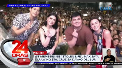 Ilang cast members ng "Stolen Life", nakisaya sa 139th araw ng Sta. Cruz sa Davao del Sur | 24 Oras