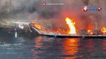 09.10.23 Sicilia. Prende fuoco un caicco con 30 persone e 2 di equipaggio  - Guardia Costiera di Lampedusa
