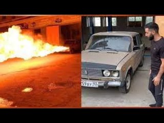 Un mécanicien russe invente une voiture lance-flammes à partir d’une Lada.