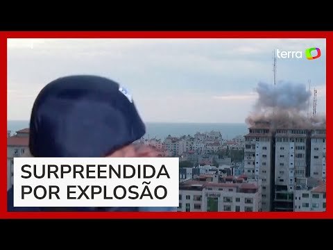 Repórter se assusta ao testemunhar ataque de míssil ao vivo em Gaza