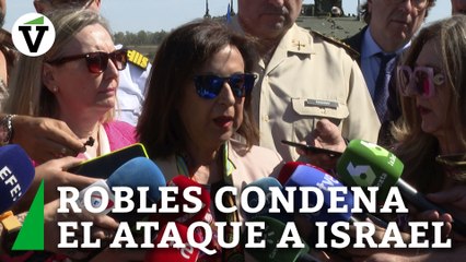 Robles condena "rotundamente, sin matices" el ataque de Hamás contra Israel