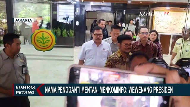 Menkominfo Soal Pengganti Syahrul Yasin Limpo: Wewenang Presiden Jokowi