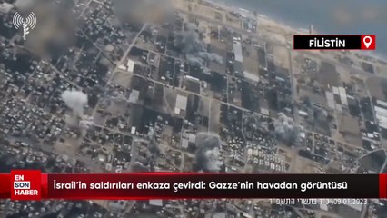 İsrail'in saldırıları enkaza çevirdi: Gazze'nin havadan görüntüsü