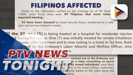 22 Filipinos rescued thus far after state of war declaration in Israel