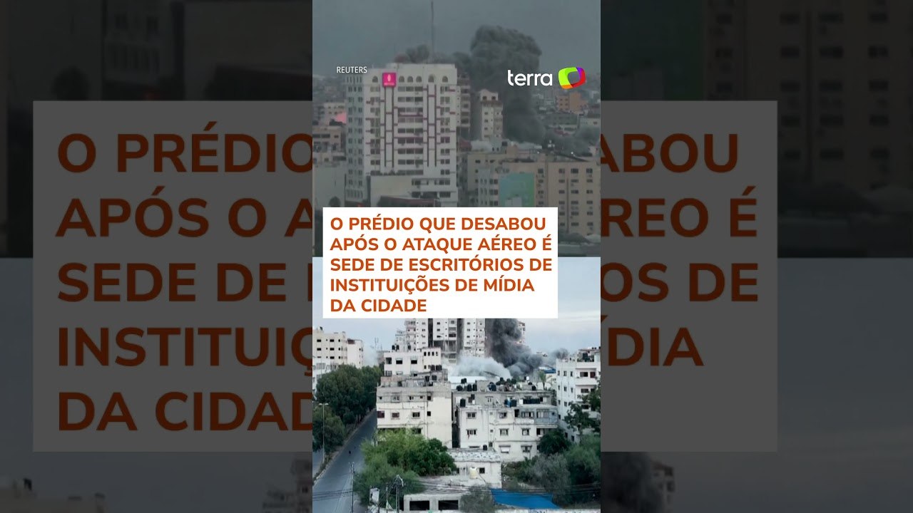 Prédio inteiro é destruído em contra-ataque de Israel em Gaza