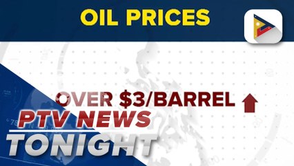 Oil prices up over $3 while U.S stocks fall