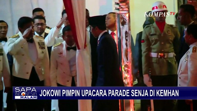 HUT ke-78 TNI, Jokowi Pimpin Upacara Parade Senja di Kementerian Pertahanan